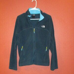 North Face Summit Series Woman Large Blue Full Zip Pockets Long Sleeve Jacket